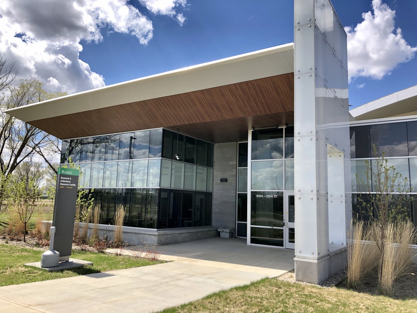A research facility building on the University of Alberta campus in Edmonton