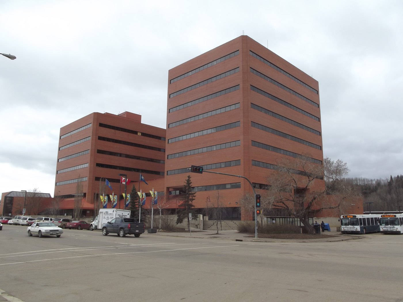 Downtown Fort McMurray in the Regional Municipality of Wood Buffalo